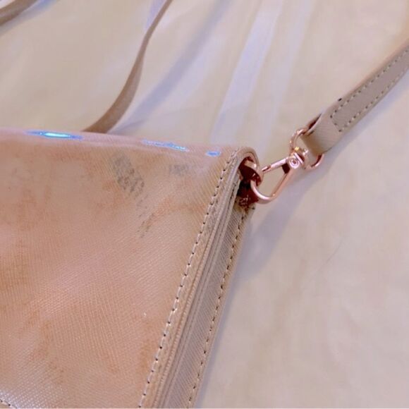 Ted Baker Crossbody Pink Patent Leather (has color transfer on front see pics) - Picture 7 of 9